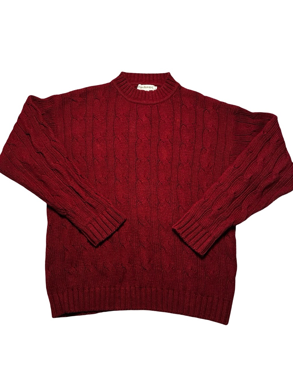 1990’s Banana Republic Men’s Cotton Cable Knit Sweater Large Vintage